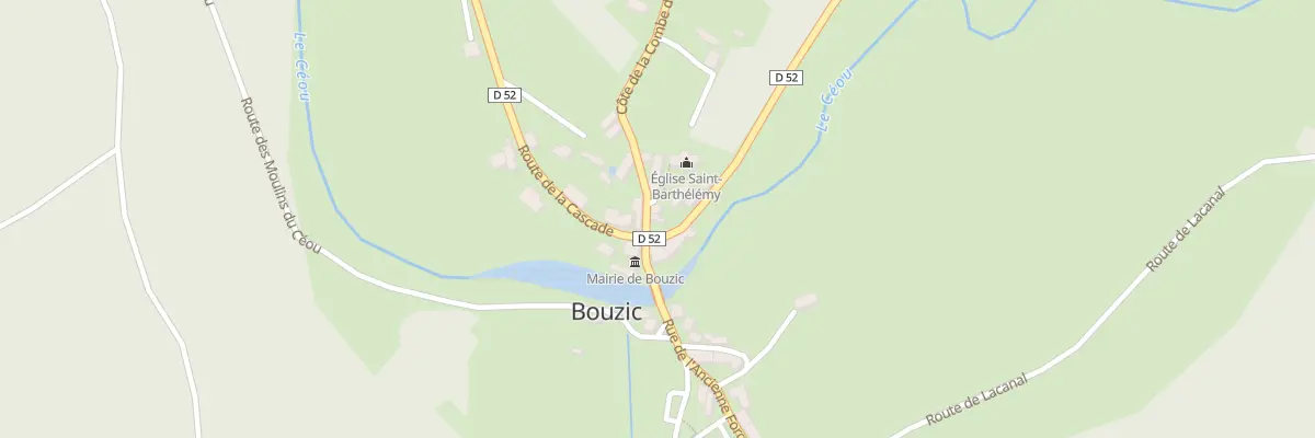 Plan du 14 Côte de la Combe de la Page à Bouzic