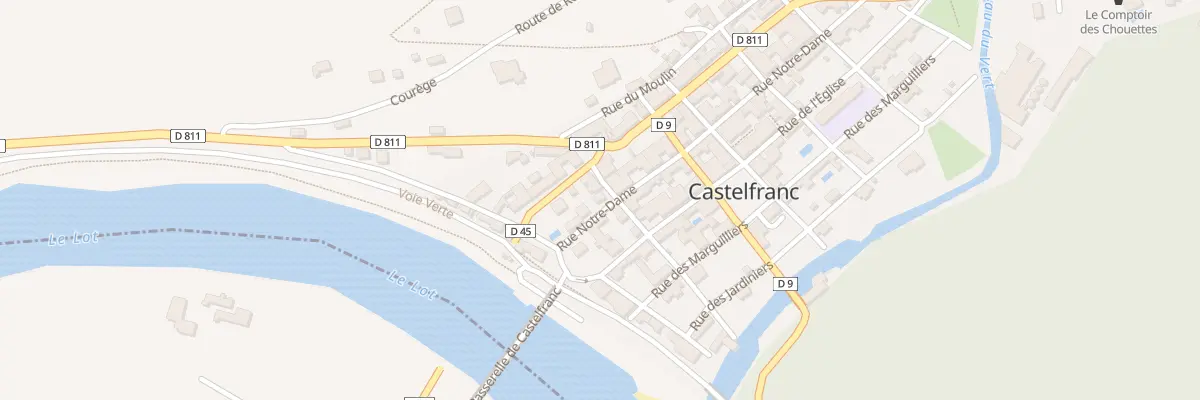 Plan du 9 Rue du Moulin de Manot à Castelfranc