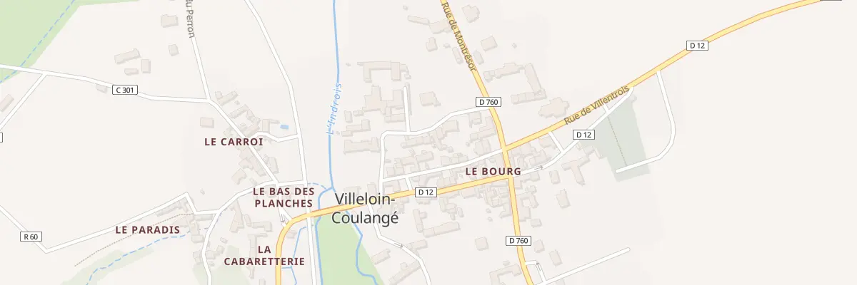 Plan du 8 Rue de l’Abbaye à Villeloin-Coulangé