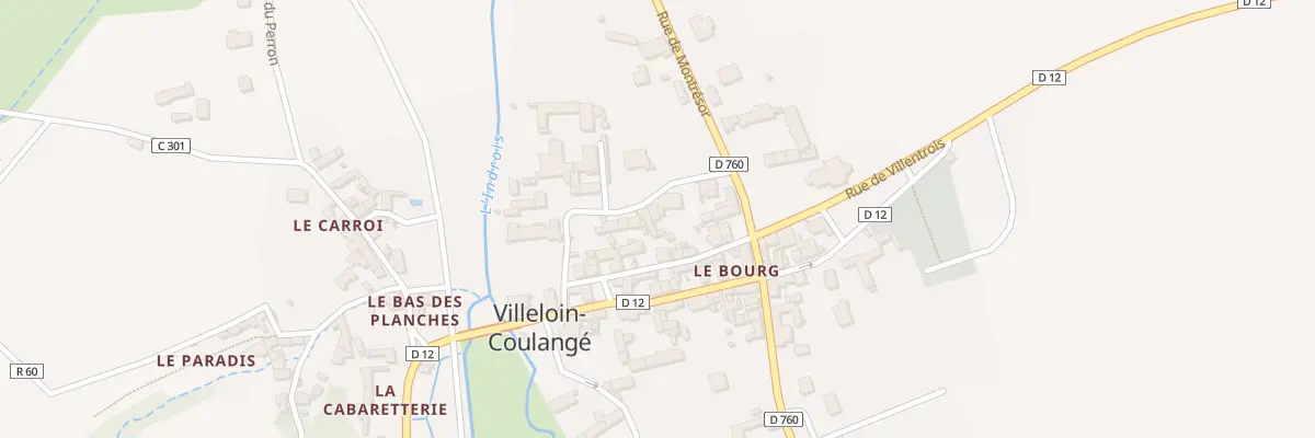 Plan du 12 Rue de l’Abbaye à Villeloin-Coulangé