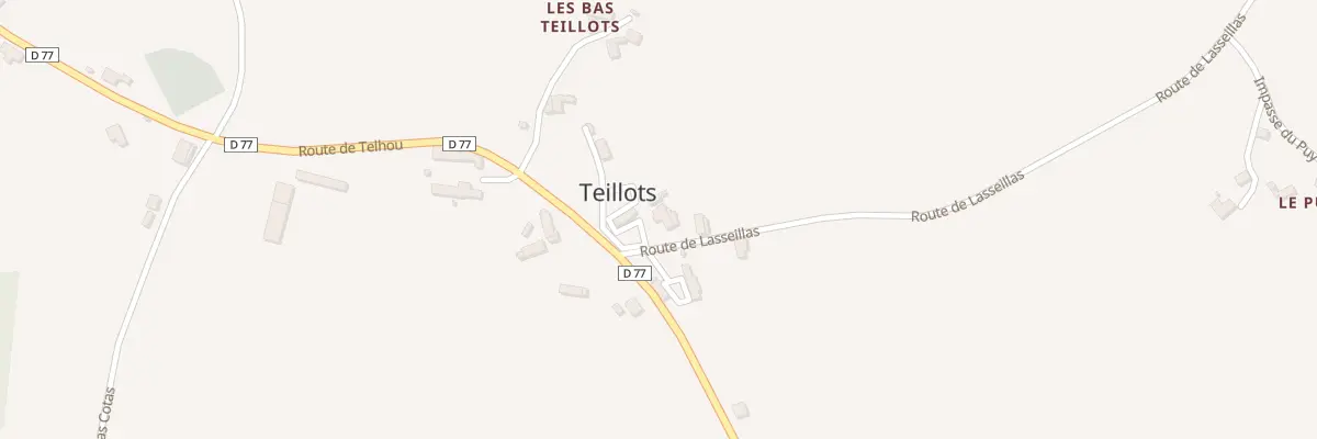 Plan du 3 Le Bourg à Teillots