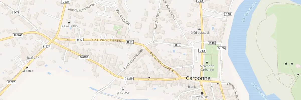 Plan du 32 Rue Lucien Cassagne à Carbonne