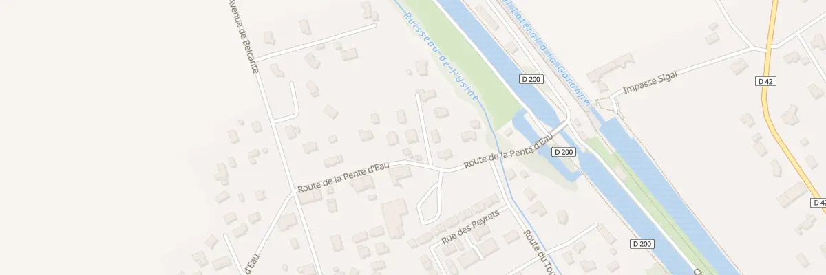 Plan du 37 Rte de la Pente d’Eau à Montech
