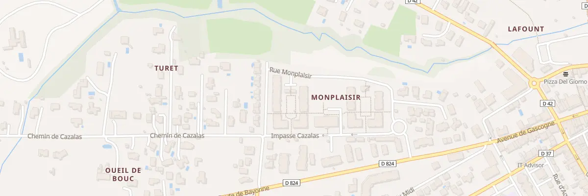Plan du 2 Rue Monplaisir à Léguevin