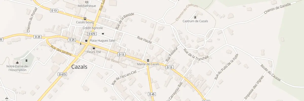 Plan du 135 Rue Haute à Cazals