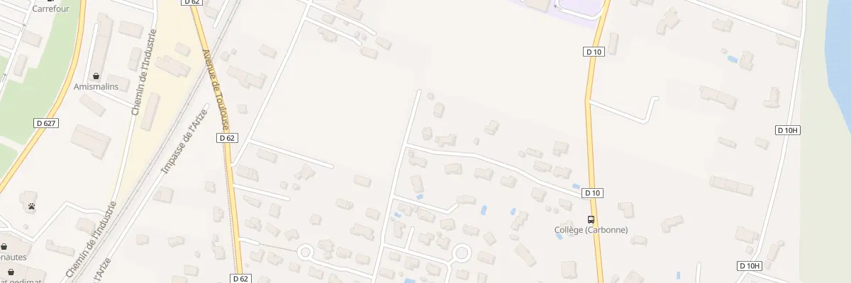 Plan du 10 Rue Edith Piaf à Carbonne