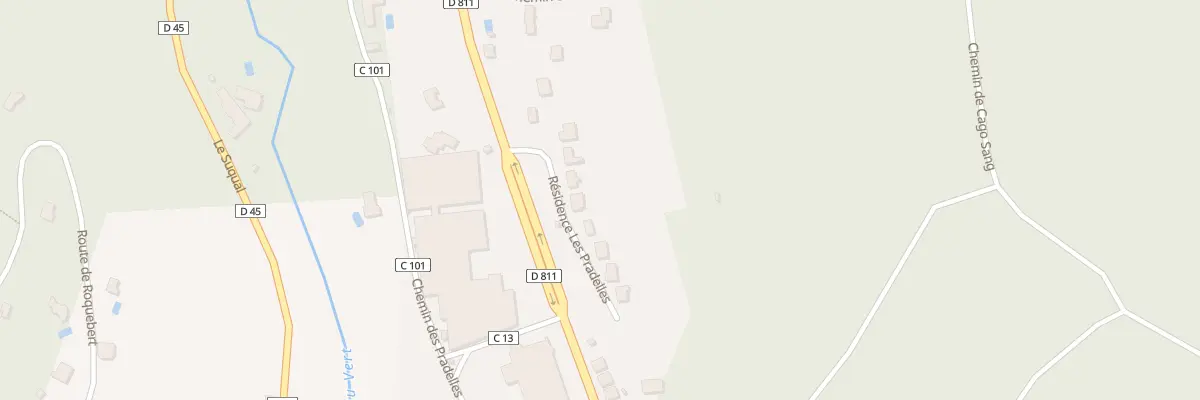Plan du 5233 Las Pradelles Basses à Castelfranc