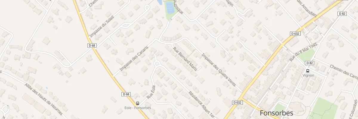 Plan du 2 Rue Bernard Maris à Fonsorbes