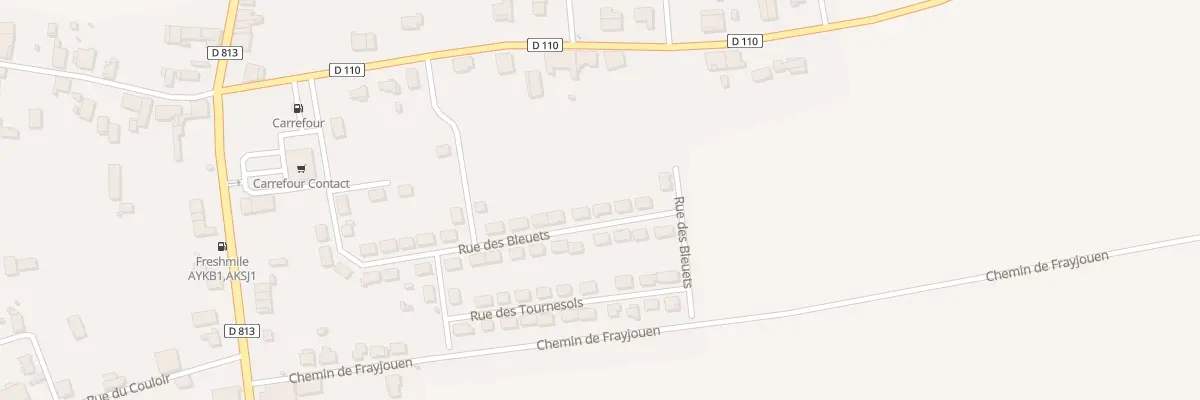 Plan du 7 Rue des Bleuets à Finhan