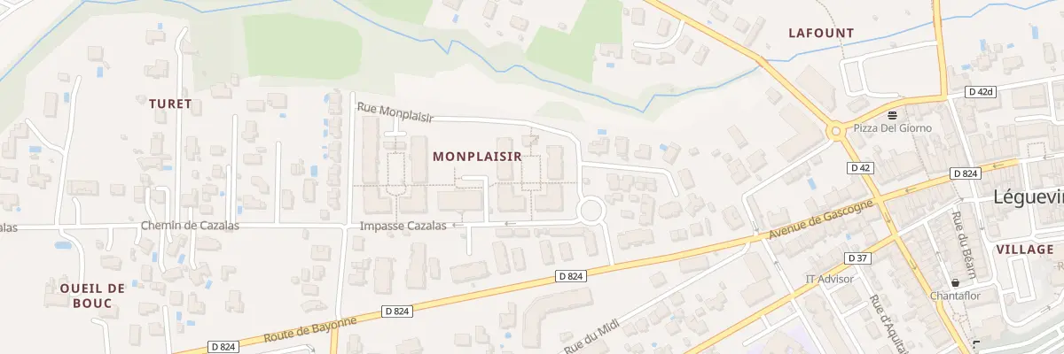 Plan du 4 Rue Monplaisir à Léguevin