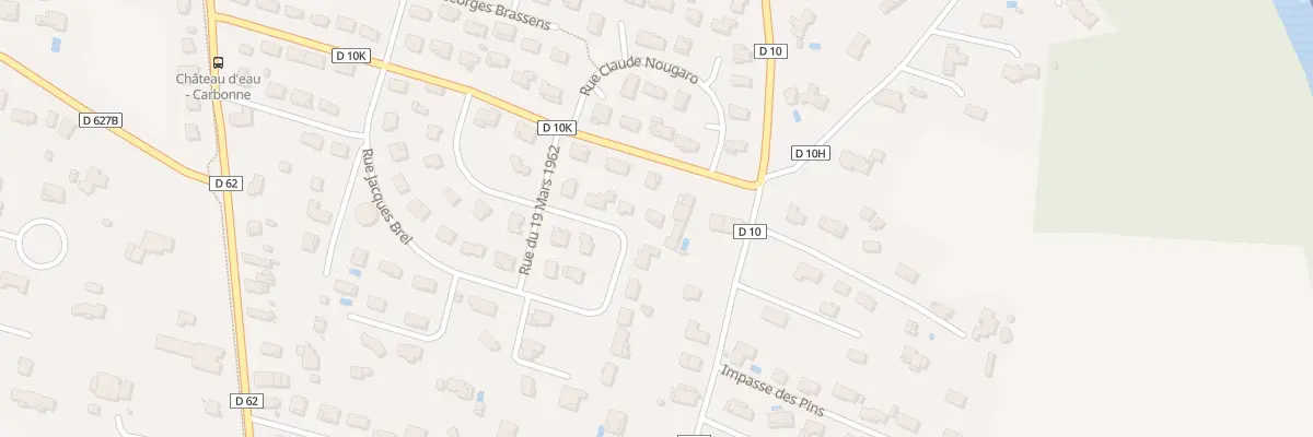 Plan du 20 Rue Jacques Brel à Carbonne