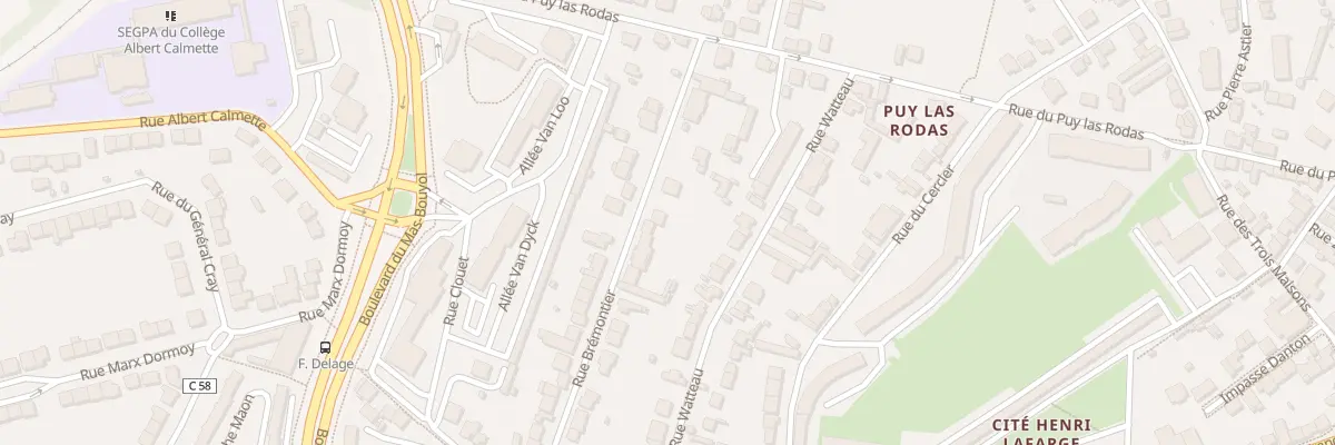 Plan du 25 Rue Brémontier à Limoges