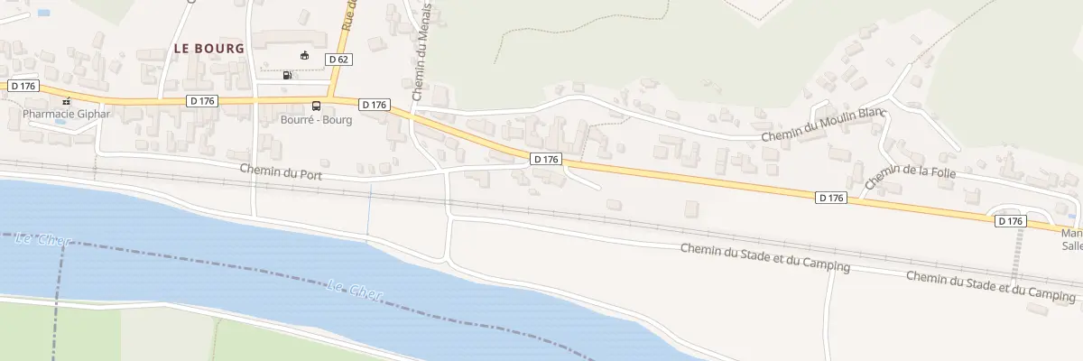 Plan du 36 Rte de Vierzon à Montrichard Val de Cher