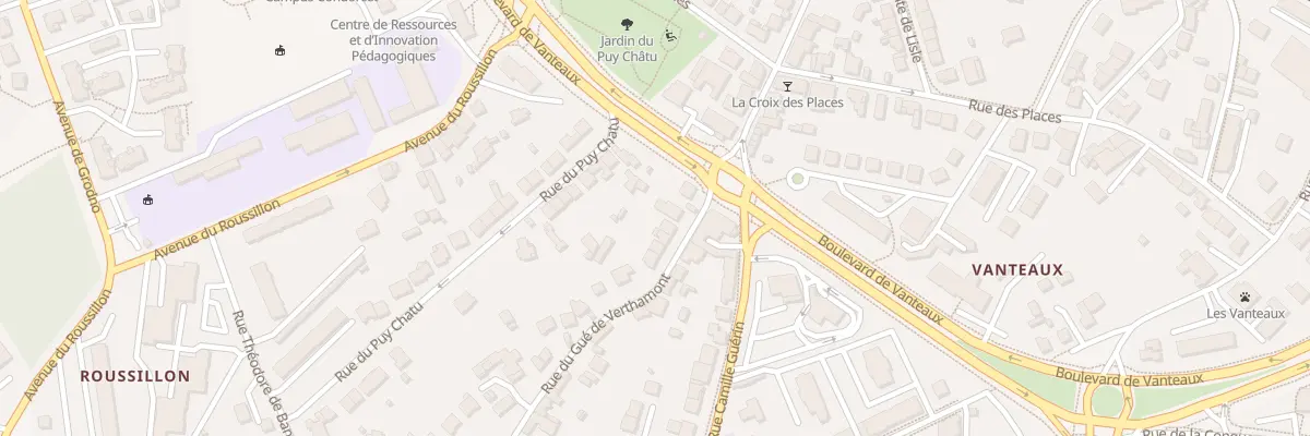 Plan du 8 Rue du Gué de Verthamont à Limoges