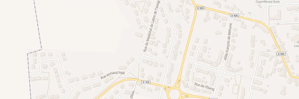 Plan du 5 Rue Mal de Lattre de Tassigny à Courville-sur-Eure