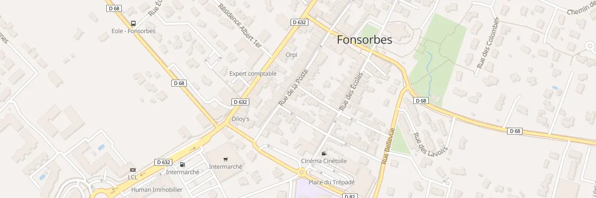 Plan du 10 Rue de la Poste à Fonsorbes