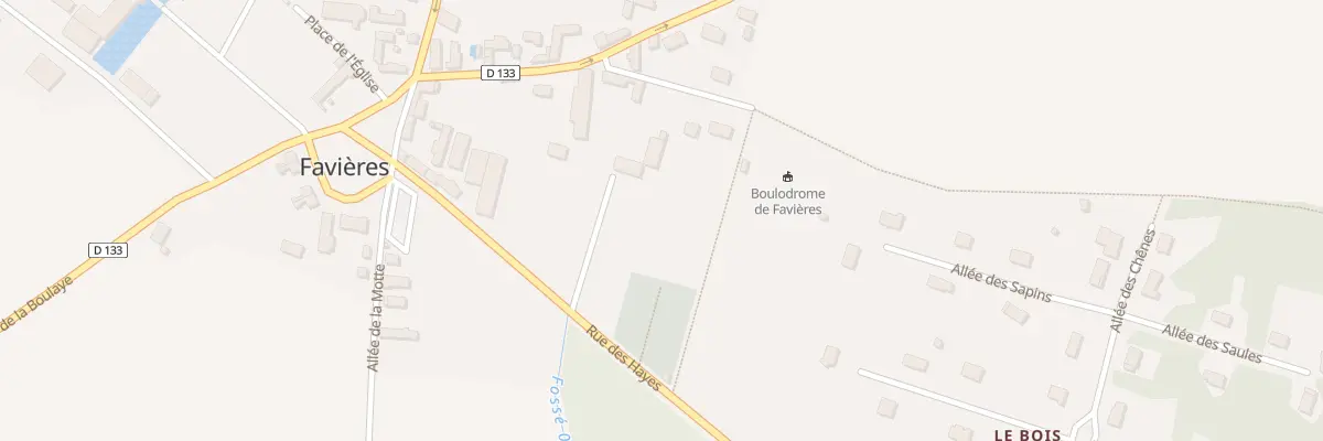 Plan du 9999 Le Bois Billard à Favières