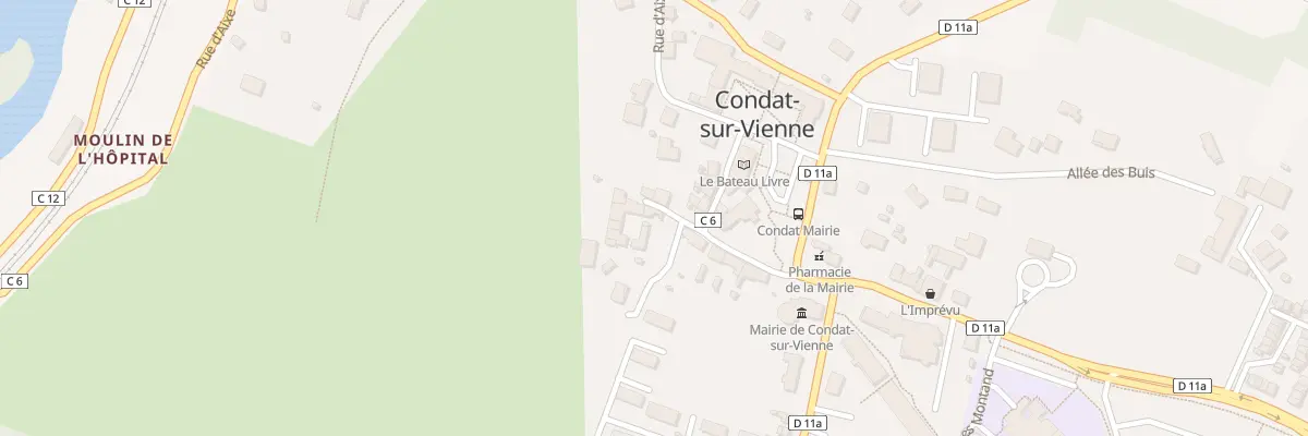 Plan du 2 Rue du Lavoir à Condat-sur-Vienne