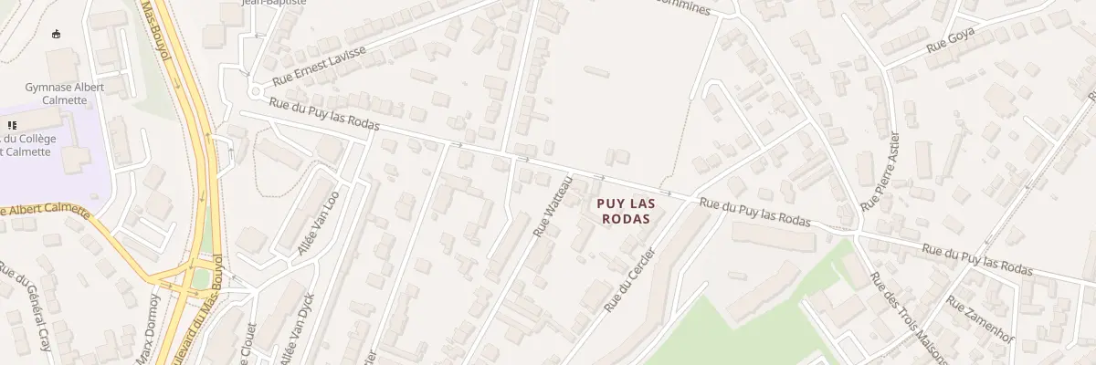 Plan du 95 Rue du Puy Las Rodas à Limoges