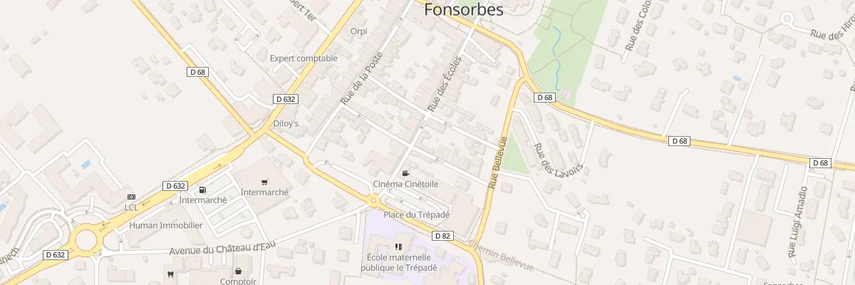 Plan du 6 Rue des Ecoles à Fonsorbes