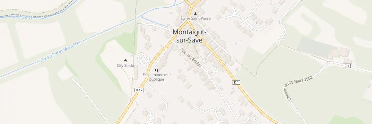 Plan du 6 Rue des Ecoles à Montaigut-sur-Save