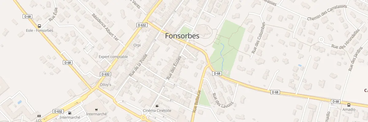 Plan du 18 Rue des Ecoles à Fonsorbes