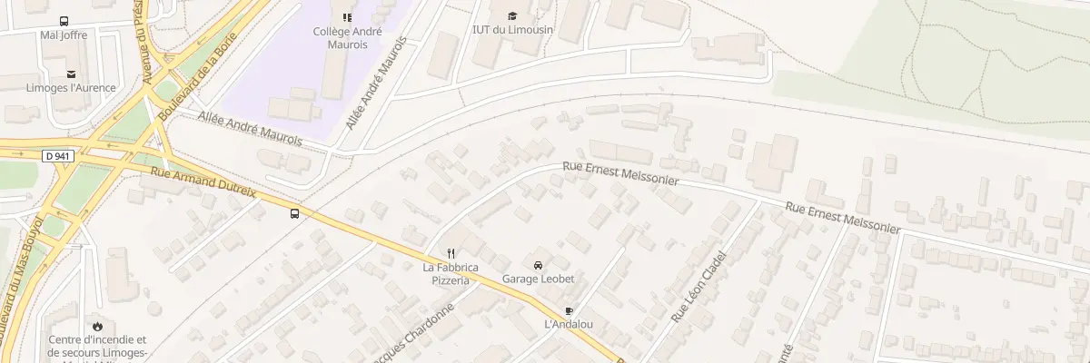 Plan du 127 Rue Meissonier à Limoges