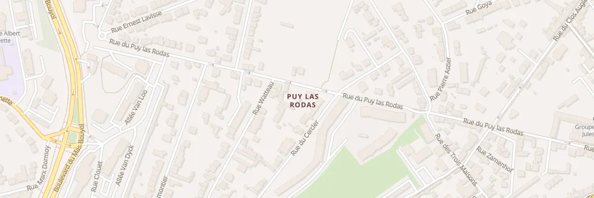Plan du 85 Rue du Puy Las Rodas à Limoges