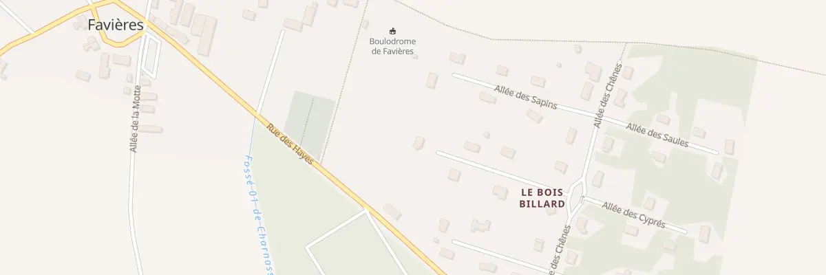 Plan du 50B Le Bois Billard à Favières