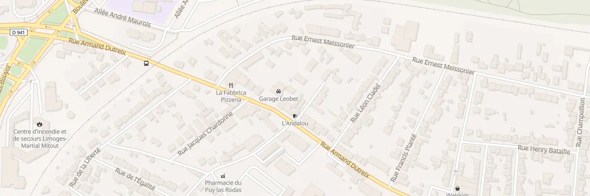 Plan du 240 Rue Armand Dutreix à Limoges