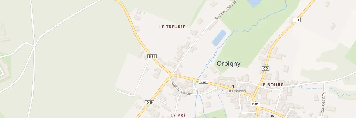 Plan du 1 Rue des Vallées à Orbigny