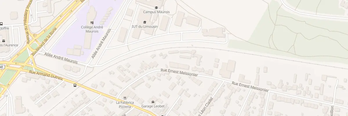 Plan du 166 Rue Meissonier à Limoges