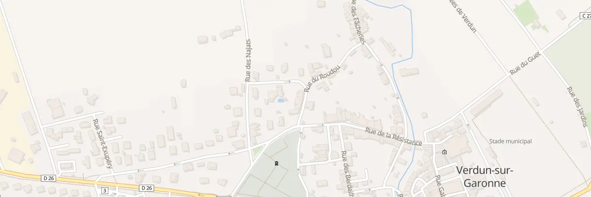 Plan du 7 Rue du Roudou à Verdun-sur-Garonne