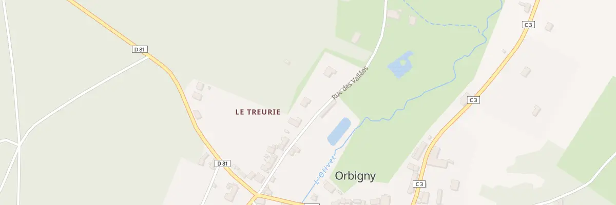 Plan du 15 Rue des Vallées à Orbigny