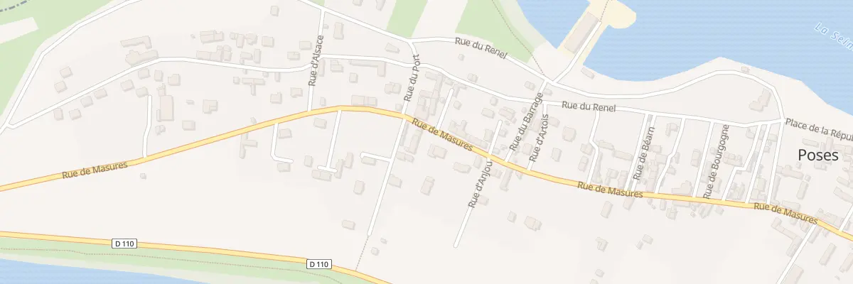 Plan du 14 Rue des Masures à Poses