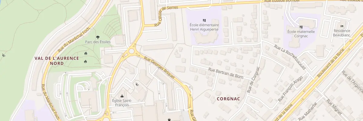 Plan du 29 Rue Bertrand de Born à Limoges