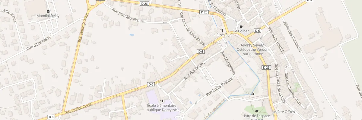 Plan du 34 Rue Joliot Curie à Verdun-sur-Garonne