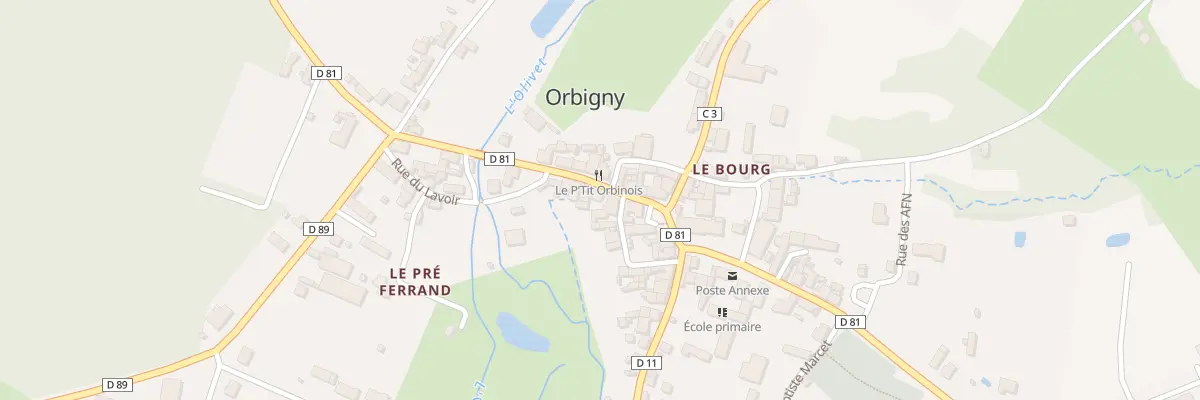 Plan du 5 Rue de l’Olivet à Orbigny