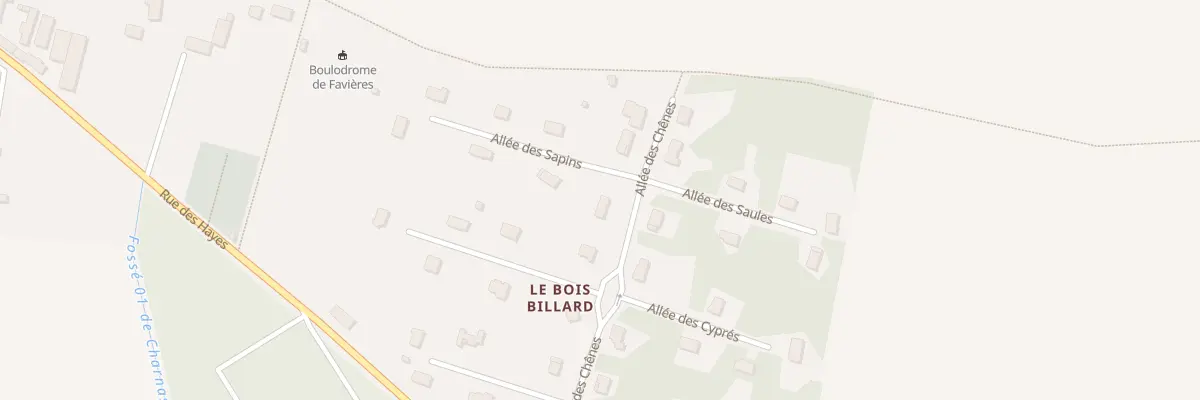 Plan du 39 All de Chenes à Favières
