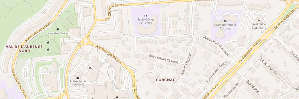 Plan du 18 Rue Bertrand de Born à Limoges