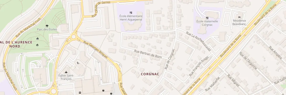 Plan du 14 Rue Bertrand de Born à Limoges