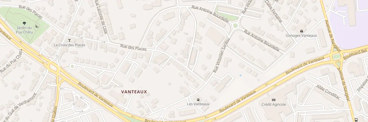 Plan du 14 Rue des Places à Limoges