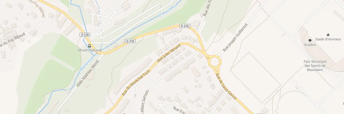 Plan du 11 Rue Jules Renard à Limoges