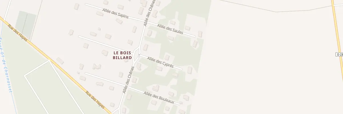 Plan du 22 Le Bois Billard à Favières