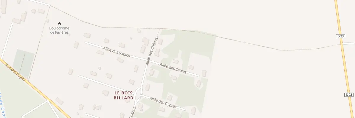 Plan du 26 All des Saules à Favières