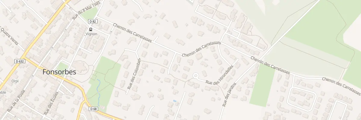 Plan du 1 Rue des Mésanges à Fonsorbes