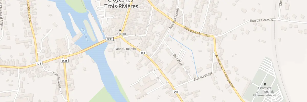 Plan du 1 Rue des Fossés à Cloyes-les-Trois-Rivières