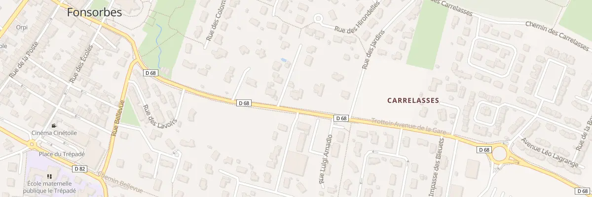 Plan du 272 Av de la Gare à Fonsorbes