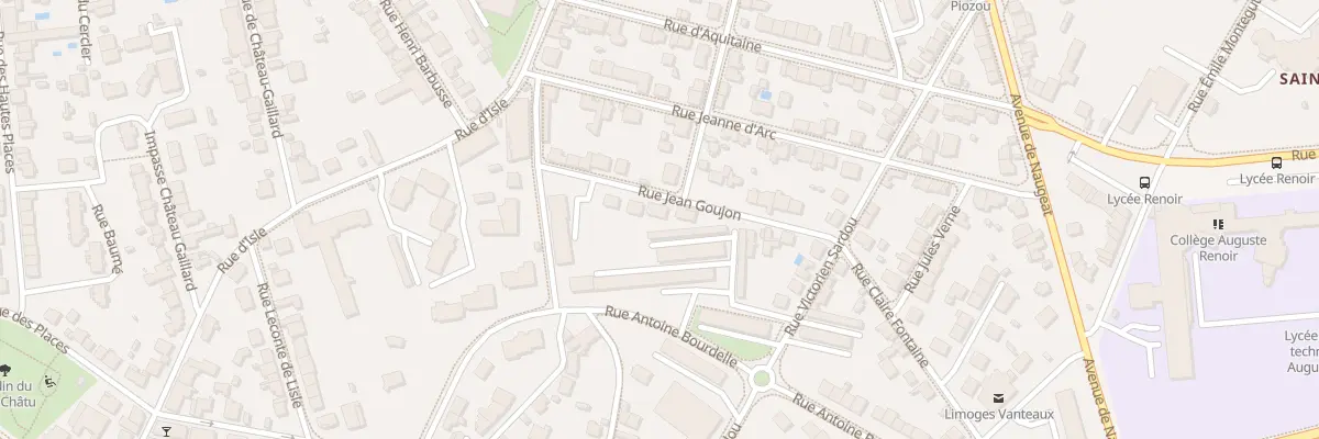 Plan du 23 Rue Jean Goujon à Limoges