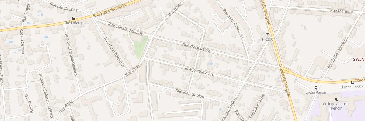 Plan du 50 Rue Jeanne d’Arc à Limoges
